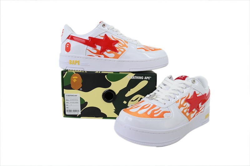 【AD1BP】白红刺绣 跑量款芭比猿猴低帮板鞋 OZXSHM309911R A Bathing Ape white red