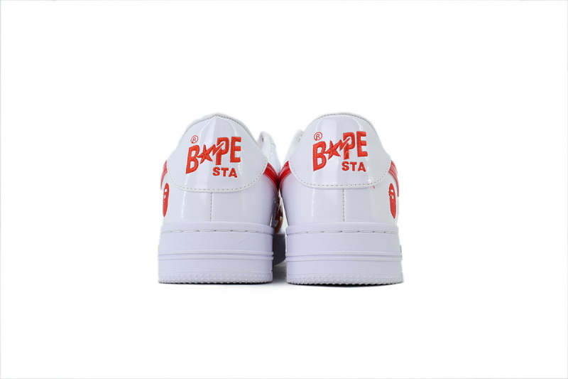 【AD1BP】白红刺绣 跑量款芭比猿猴低帮板鞋 OZXSHM309911R A Bathing Ape white red
