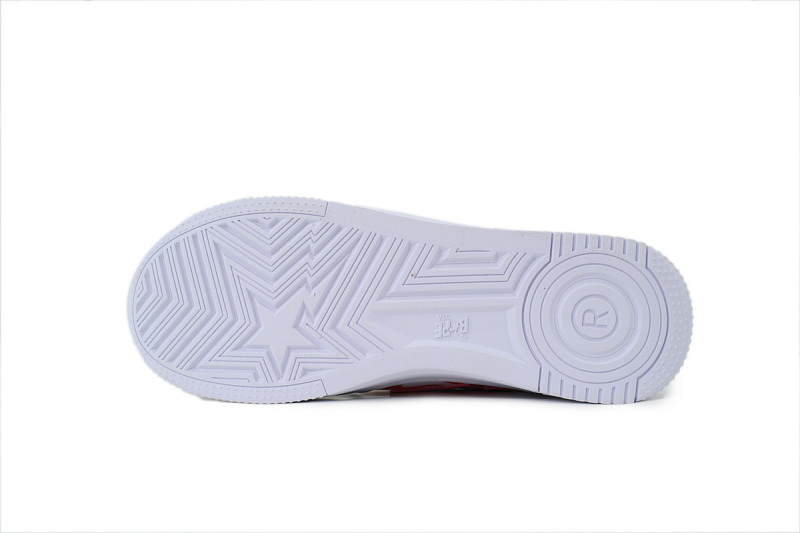 【AD1BP】白红刺绣 跑量款芭比猿猴低帮板鞋 OZXSHM309911R A Bathing Ape white red