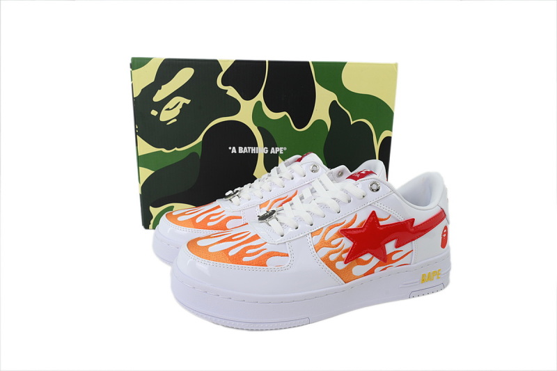 【AD1BP】白红刺绣 跑量款芭比猿猴低帮板鞋 OZXSHM309911R A Bathing Ape white red