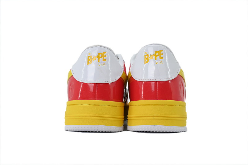 【AD1BP】鲜红宝蓝 跑量款芭比猿猴低帮板鞋 OZXSHM329911Q A BATHING APE BAPE Red and Blue