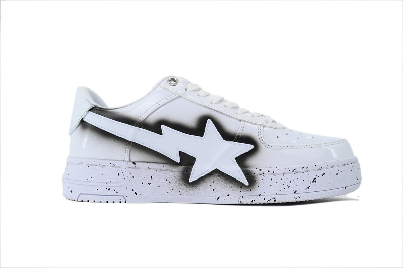 【AD1BP】白色涂鸦 跑量款芭比猿猴低帮板鞋 OZXSHM310911Q A Bathing Ape  White graffiti