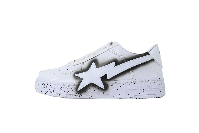 【AD1BP】白色涂鸦 跑量款芭比猿猴低帮板鞋 OZXSHM310911Q A Bathing Ape  White graffiti