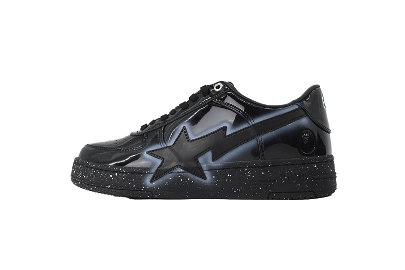 【AD1BP】黑色涂鸦 跑量款芭比猿猴低帮板鞋 OZXSHM310911Q A Bathing Ape  Black graffiti