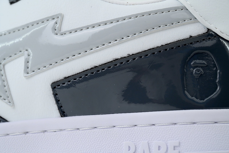 【AD1BP】碳灰星 跑量款芭比猿猴低帮板鞋 OZXSHM1913070 A Bathing Ape "Carbon Grey Star