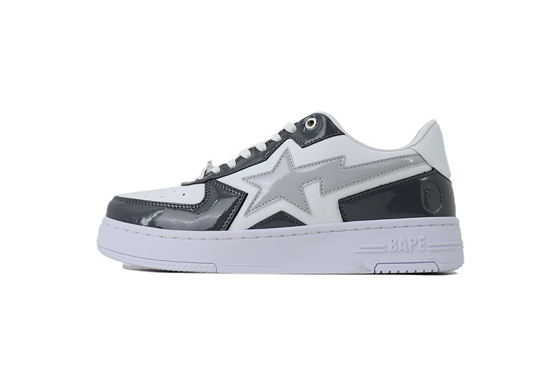 【AD1BP】碳灰星 跑量款芭比猿猴低帮板鞋 OZXSHM1913070 A Bathing Ape "Carbon Grey Star
