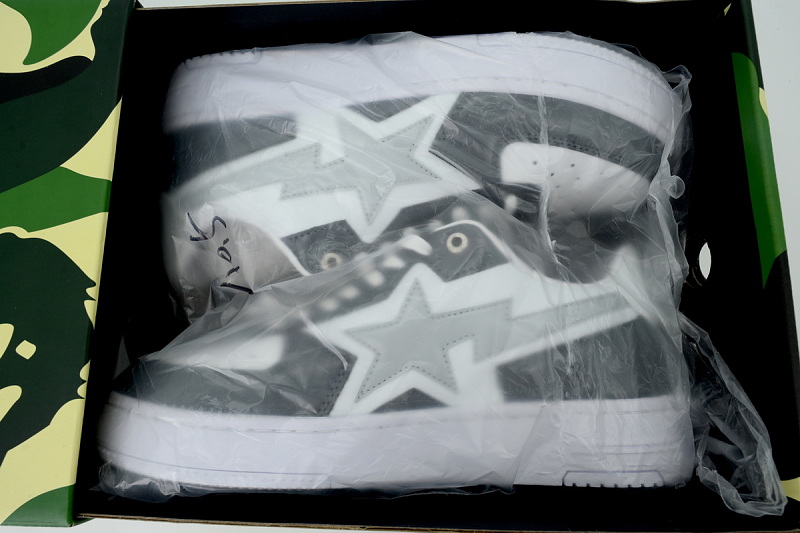 【AD1BP】碳灰星 跑量款芭比猿猴低帮板鞋 OZXSHM1913070 A Bathing Ape "Carbon Grey Star