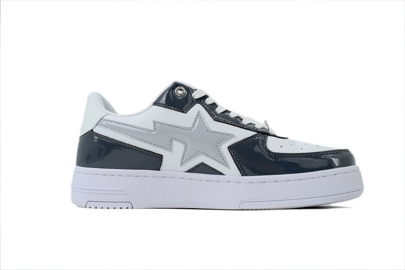 【AD1BP】碳灰星 跑量款芭比猿猴低帮板鞋 OZXSHM1913070 A Bathing Ape "Carbon Grey Star