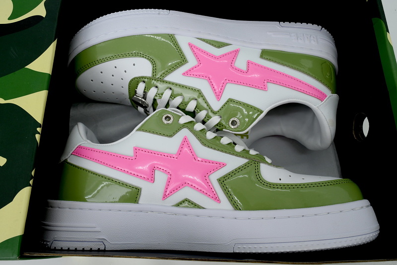 yupoo_295523_634edce8.jpg 【AD1BP】绿粉星 跑量款芭比猿猴低帮板鞋 OZXSHM1913070 A Bathing Ape "Green Pink Star