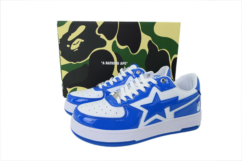 【AD1BP】白兰星 跑量款芭比猿猴低帮板鞋 1L80-191-305 A BATHING APE BAPE STA ICON #1 "Blue"