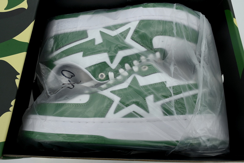 【AD1BP】白绿星 跑量款芭比猿猴低帮板鞋 1 L80-191-305 A BATHING APE BAPE STA ICON #1 "Green"