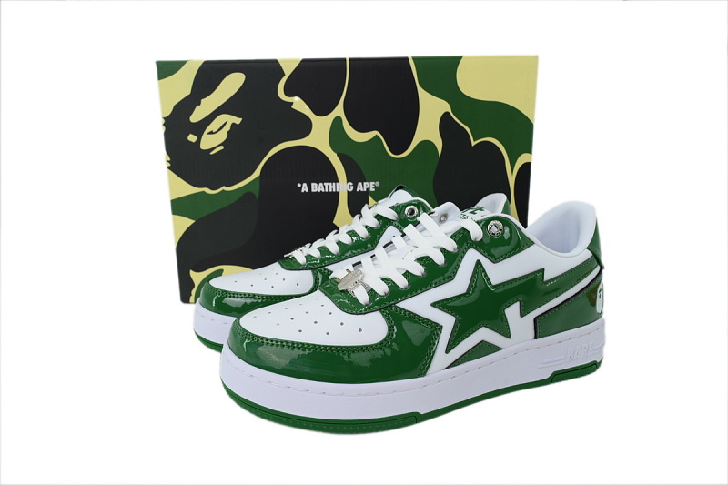 【AD1BP】白绿星 跑量款芭比猿猴低帮板鞋 1 L80-191-305 A BATHING APE BAPE STA ICON #1 "Green"