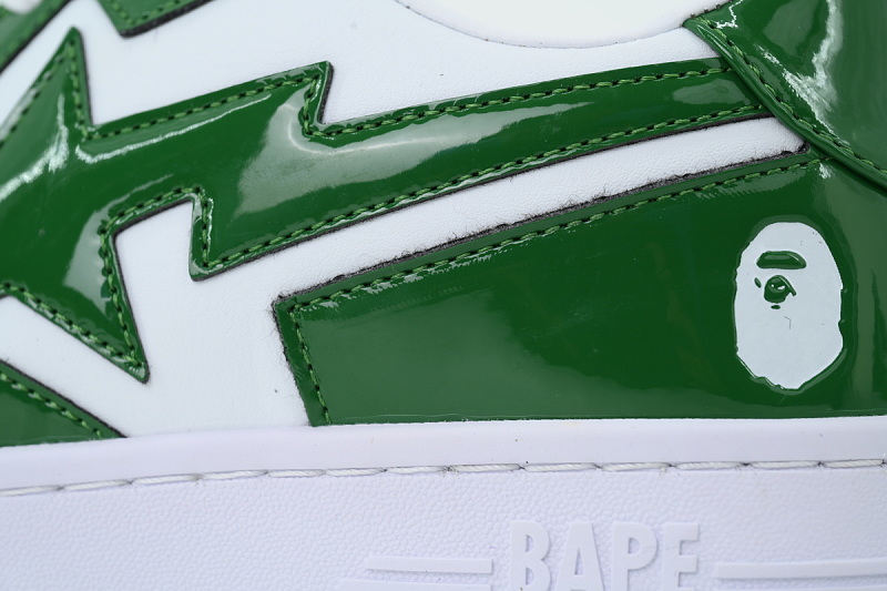 【AD1BP】白绿星 跑量款芭比猿猴低帮板鞋 1 L80-191-305 A BATHING APE BAPE STA ICON #1 "Green"