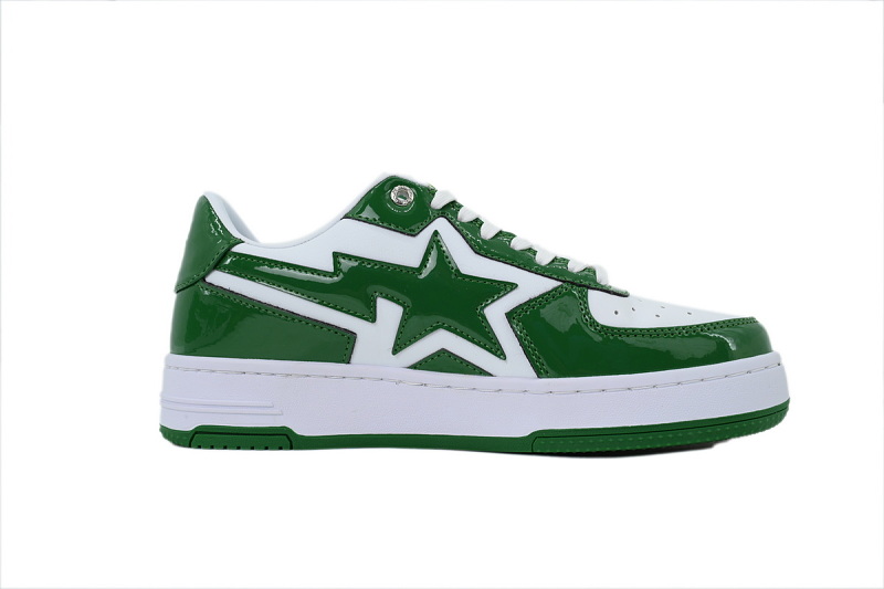 【AD1BP】白绿星 跑量款芭比猿猴低帮板鞋 1 L80-191-305 A BATHING APE BAPE STA ICON #1 "Green"