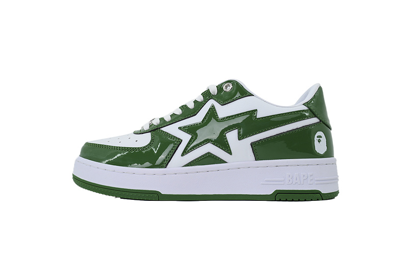 【AD1BP】白绿星 跑量款芭比猿猴低帮板鞋 1 L80-191-305 A BATHING APE BAPE STA ICON #1 "Green"