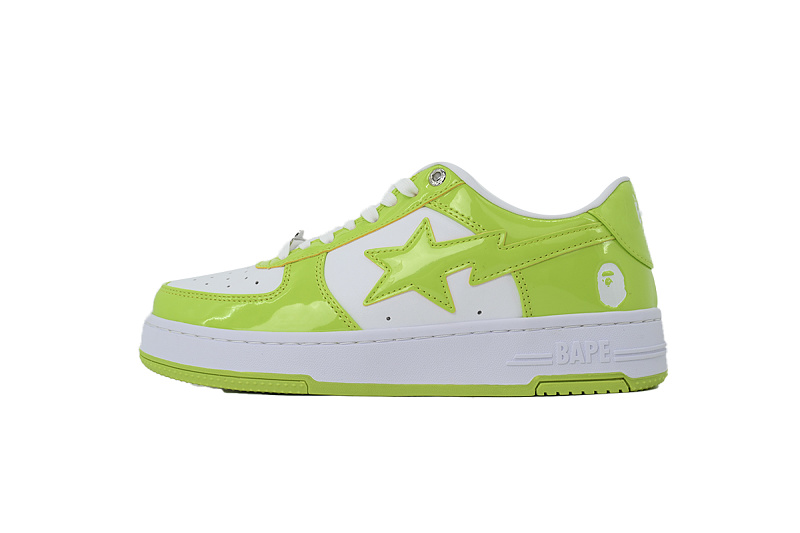 【AD1BP】白青柠绿 跑量款芭比猿猴低帮板鞋 1-M2-OZXSHN301911Q A BATHING APE BAPE White Green