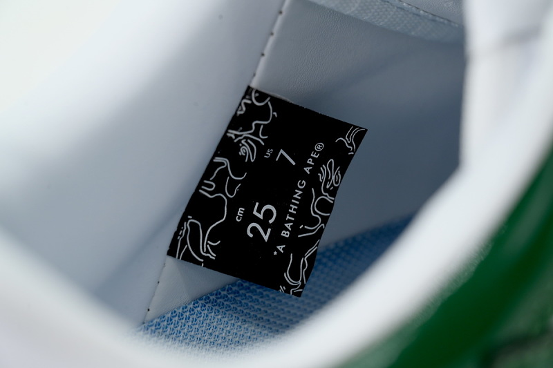 【AD1BP】米灰黄绿 跑量款芭比猿猴低帮板鞋 OZXSHM327911Q A BATHING APE BAPE Grey Yellow Green