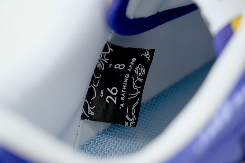 【AD1BP】紫色黄 跑量款芭比猿猴低帮板鞋 OZXSHM304911P A BATHING APE BAPE Purple Yellow