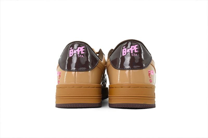 【AD1BP】棕色 跑量款芭比猿猴低帮板鞋 OZXSHM9129110 A BATHING APE BAPE Brown
