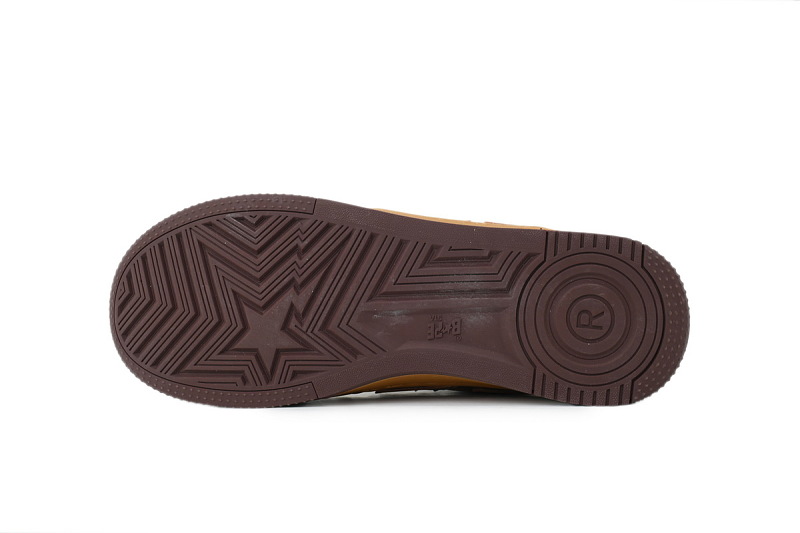 【AD1BP】棕色 跑量款芭比猿猴低帮板鞋 OZXSHM9129110 A BATHING APE BAPE Brown