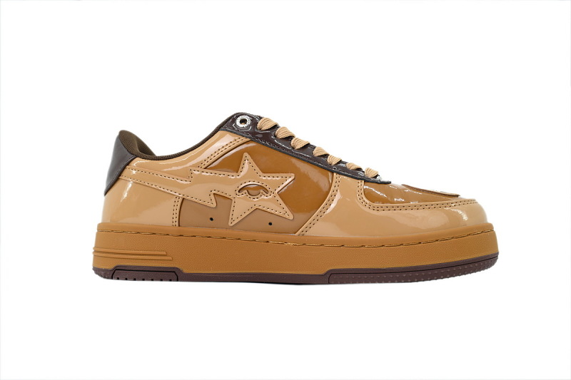 【AD1BP】棕色 跑量款芭比猿猴低帮板鞋 OZXSHM9129110 A BATHING APE BAPE Brown