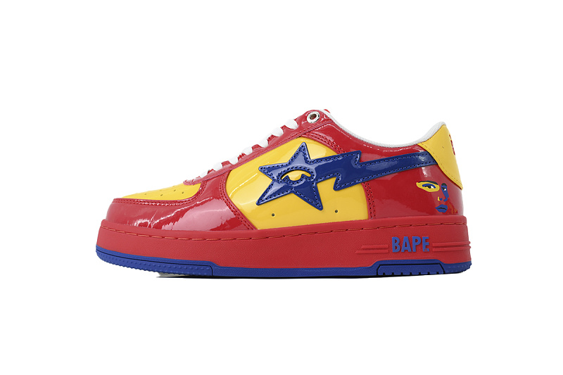 【AD1BP】西班牙 跑量款芭比猿猴低帮板鞋 1M23 191 933 KidSuper × A BATHING APE BAPE STA ESP "Red"