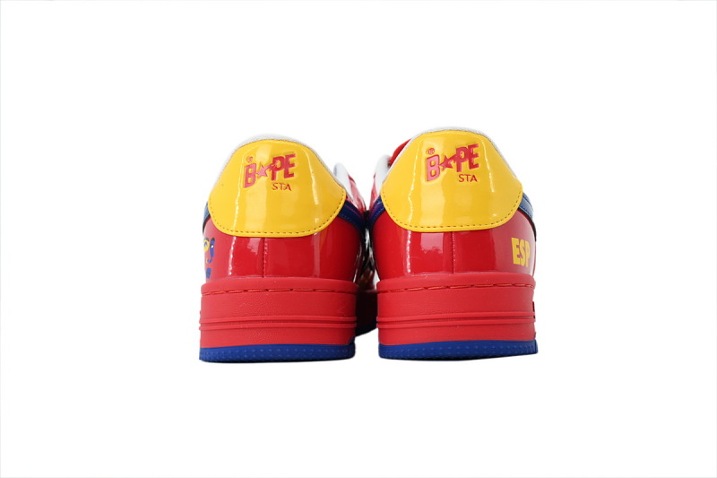 【AD1BP】西班牙 跑量款芭比猿猴低帮板鞋 1M23 191 933 KidSuper × A BATHING APE BAPE STA ESP "Red"