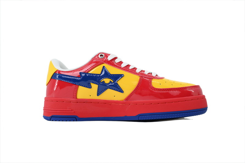 【AD1BP】西班牙 跑量款芭比猿猴低帮板鞋 1M23 191 933 KidSuper × A BATHING APE BAPE STA ESP "Red"