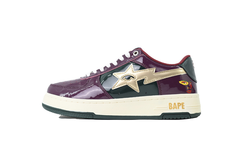 【AD1BP】葡萄牙队 跑量款芭比猿猴低帮板鞋 1M23 191 937 KidSuper × A BATHING APE BAPE STA POR "Burgundy"