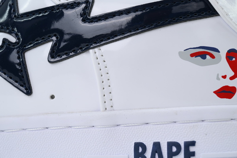 【AD1BP】英格兰队 跑量款芭比猿猴低帮板鞋 1M23 191 929 KidSuper × A BATHING APE BAPE STA ENG“White”