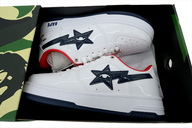 【AD1BP】英格兰队 跑量款芭比猿猴低帮板鞋 1M23 191 929 KidSuper × A BATHING APE BAPE STA ENG“White”