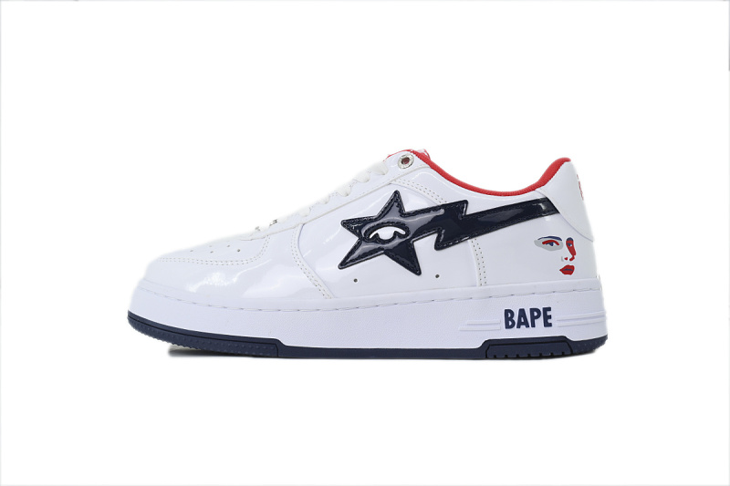 【AD1BP】英格兰队 跑量款芭比猿猴低帮板鞋 1M23 191 929 KidSuper × A BATHING APE BAPE STA ENG“White”