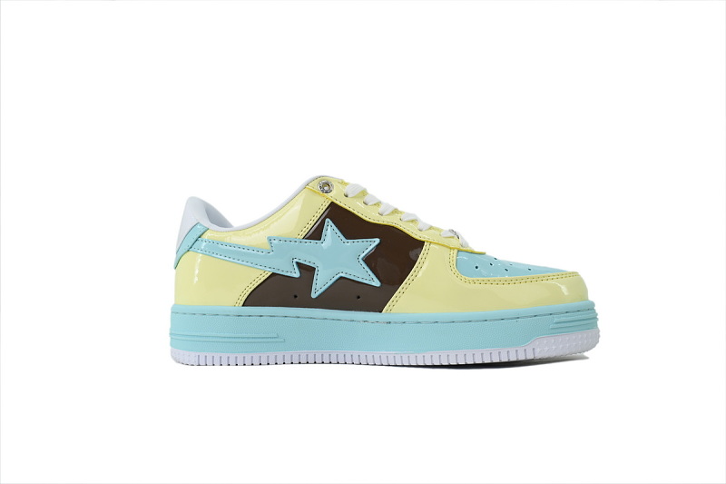 【AD1BP】黄绿棕  跑量款芭比猿猴低帮板鞋 1180 191 006 BATHING APE Yellow  Green Brown