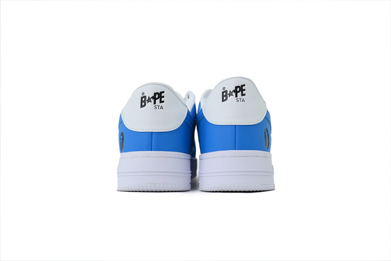 【AD1BP】蓝黑白 跑量款芭比猿猴低帮板鞋 OZXSHM 1913050 BATHING APE Blue Black White