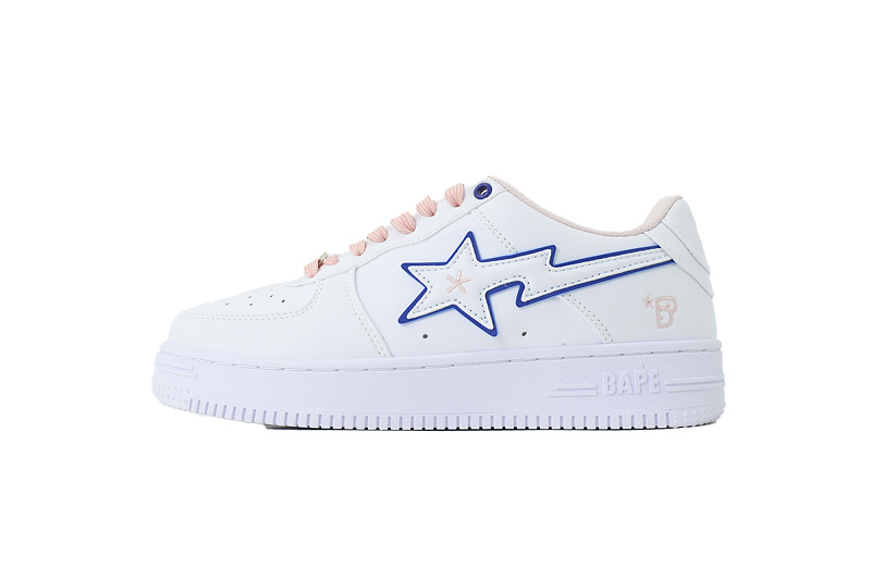 【AD1BP】白粉双星 跑量款芭比猿猴低帮 BPYSNSN 0061C BATHING APE White Powder Twin Star