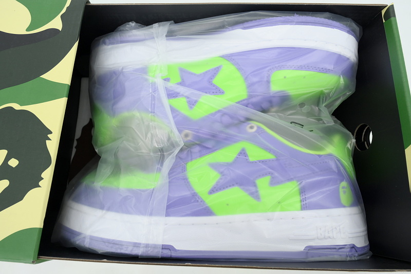 yupoo_296251_33a858a7.jpg 【AD1BP】紫绿 跑量款芭比猿猴低帮 OXZ-SHM19-13030 BATHING APE Purple Green