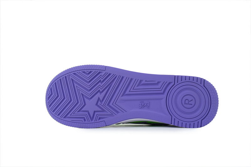 yupoo_296251_4067490e.jpg 【AD1BP】紫绿 跑量款芭比猿猴低帮 OXZ-SHM19-13030 BATHING APE Purple Green