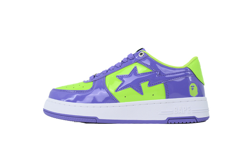【AD1BP】紫绿 跑量款芭比猿猴低帮 OXZ-SHM19-13030 BATHING APE Purple Green