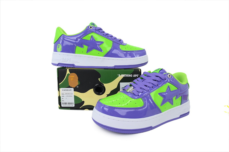 yupoo_296251_b2b29eaf.jpg 【AD1BP】紫绿 跑量款芭比猿猴低帮 OXZ-SHM19-13030 BATHING APE Purple Green