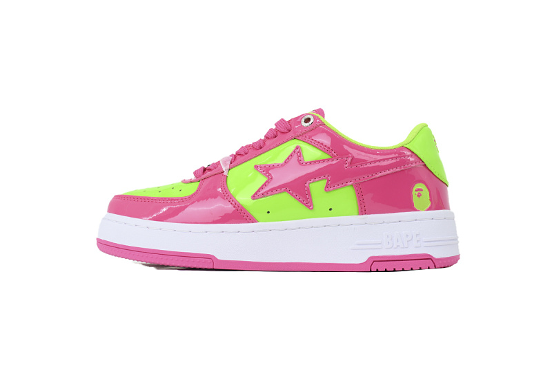 yupoo_296280_0db2ad70.jpg 【AD1BP】桃红绿 跑量款芭比猿猴低帮 OXZ-SHM19-13030 BATHING APE Peach Red Green