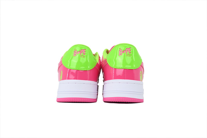 【AD1BP】桃红绿 跑量款芭比猿猴低帮 OXZ-SHM19-13030 BATHING APE Peach Red Green