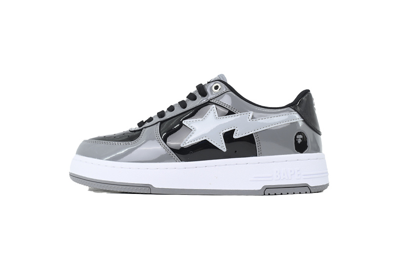 【AD1BP】碳灰黑白 跑量款芭比猿猴低帮 OXZ-SHM19-13030 BATHING APE Carbon Ash Black And White