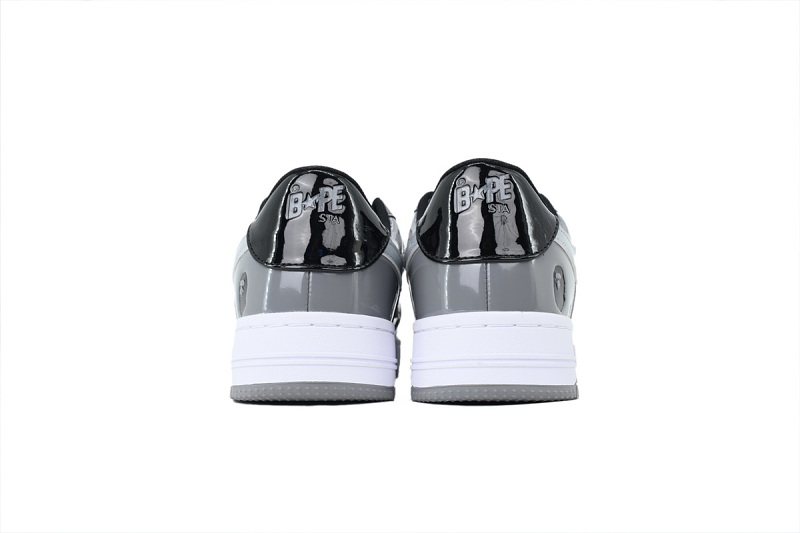【AD1BP】碳灰黑白 跑量款芭比猿猴低帮 OXZ-SHM19-13030 BATHING APE Carbon Ash Black And White