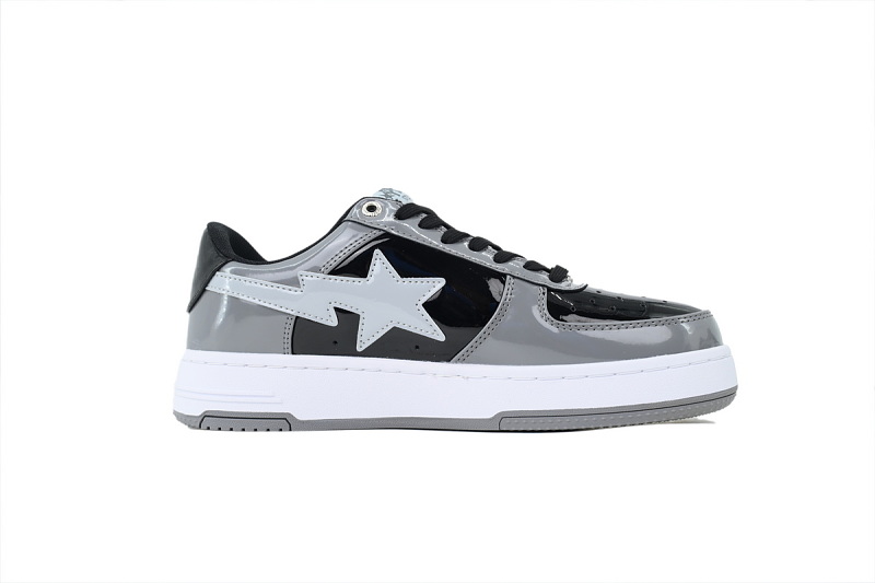 【AD1BP】碳灰黑白 跑量款芭比猿猴低帮 OXZ-SHM19-13030 BATHING APE Carbon Ash Black And White
