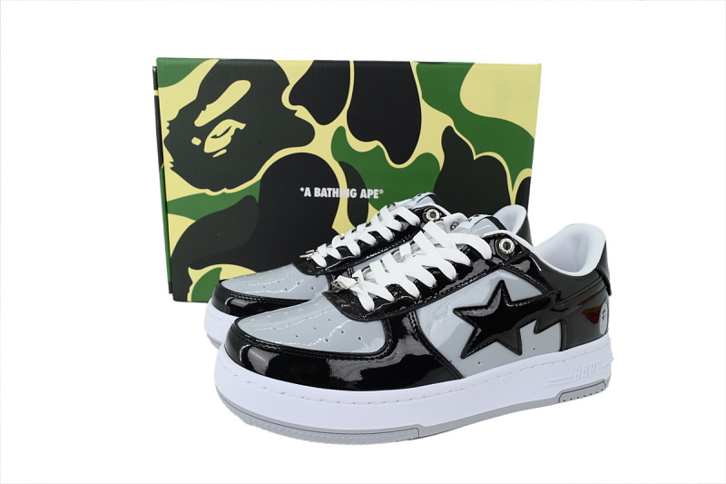 【AD1BP】黑浅灰 跑量款芭比猿猴低帮 OXZ-SHMX30-4911P BATHING APE Black Light Gray