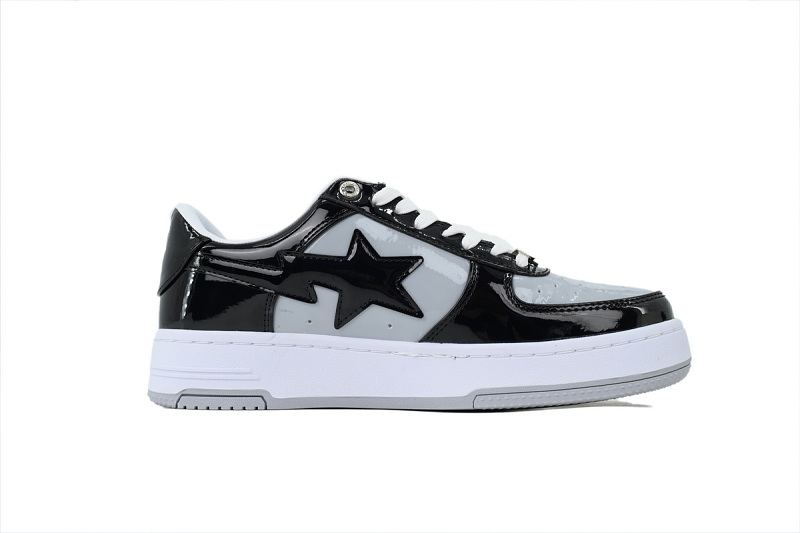 【AD1BP】黑浅灰 跑量款芭比猿猴低帮 OXZ-SHMX30-4911P BATHING APE Black Light Gray