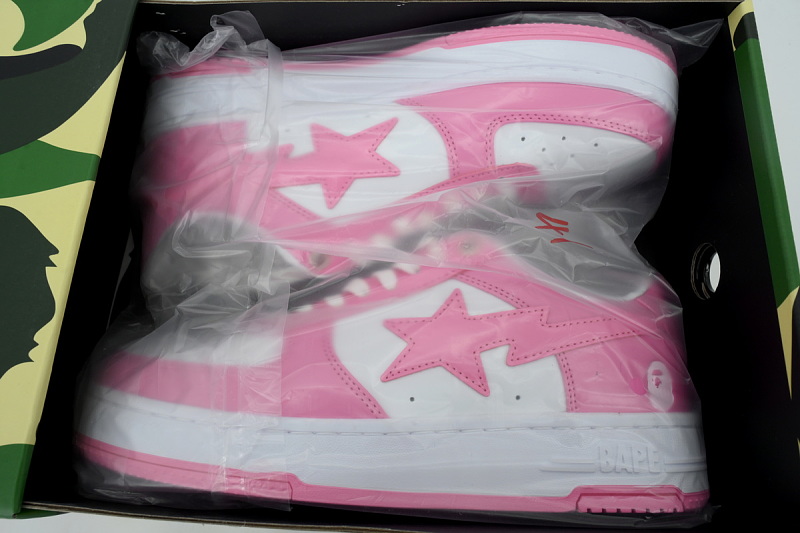 yupoo_296396_378d0587.jpg 【AD1BP】桃红/白 跑量款芭比猿猴低帮 OXZ-SHMX30-491P BATHING APE Peach Red/ White