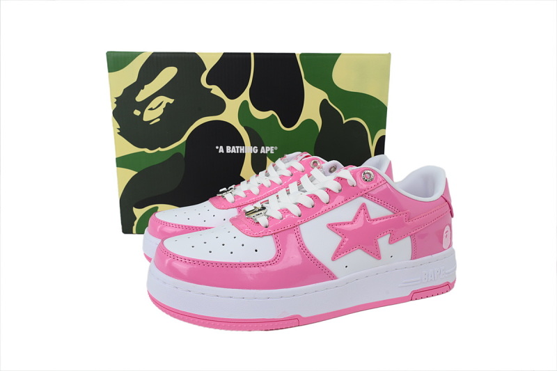 yupoo_296396_6b4c18c1.jpg 【AD1BP】桃红/白 跑量款芭比猿猴低帮 OXZ-SHMX30-491P BATHING APE Peach Red/ White