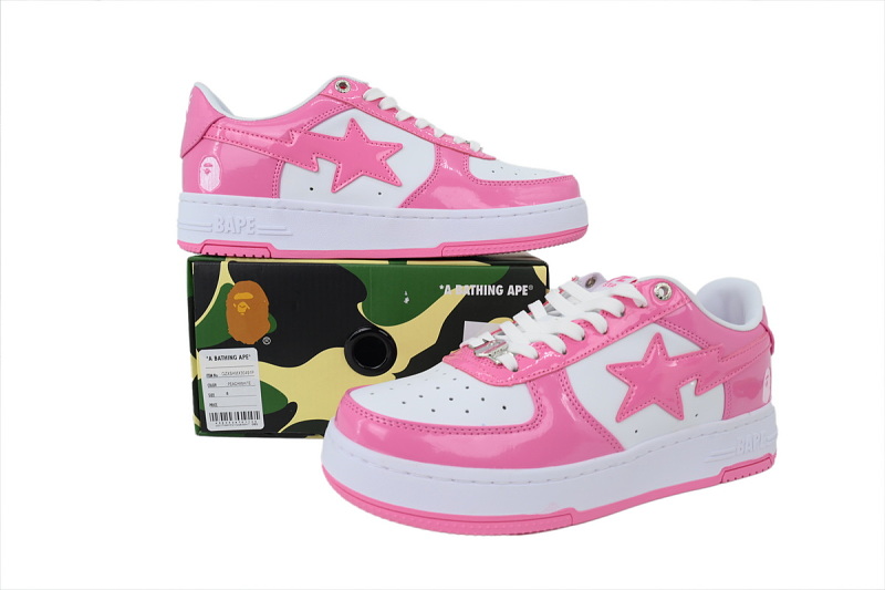 yupoo_296396_bad6ae77.jpg 【AD1BP】桃红/白 跑量款芭比猿猴低帮 OXZ-SHMX30-491P BATHING APE Peach Red/ White