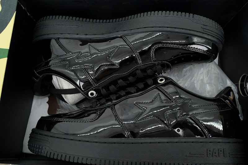 yupoo_296425_32aa3fbe.jpg 【AD1BP】镜面黑 跑量款芭比猿猴低帮 1G30-191-010 BATHING APE Mirror Black